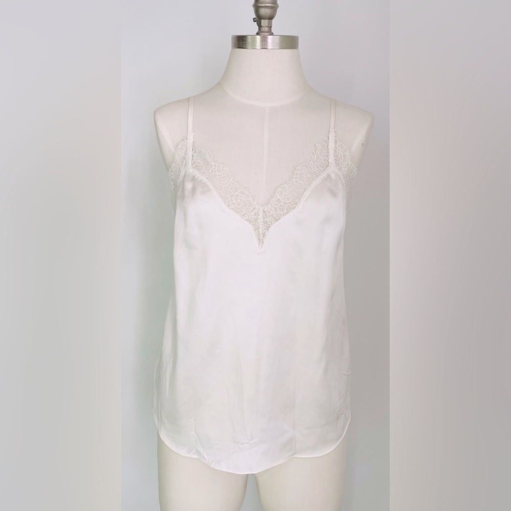 NEVER WORN || BCBGMAXAZRIA SILK LACE TANK TOP